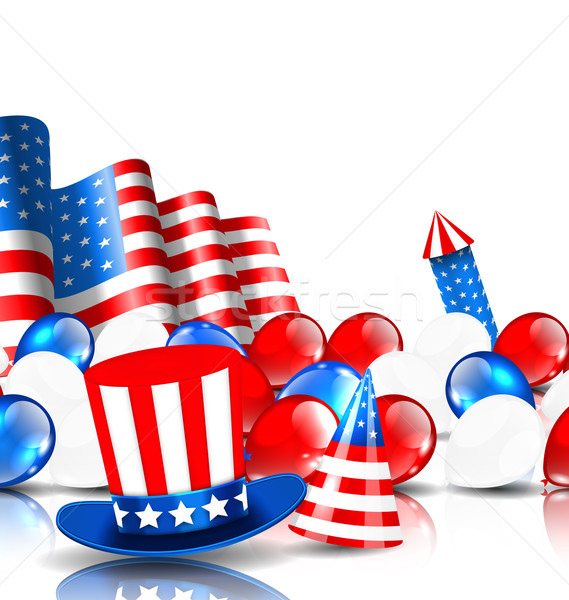 Festive Background in American National Colors Stock photo © smeagorl