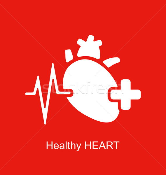 Medici logo cuore sano illustrazione cuore salute Foto d'archivio © smeagorl