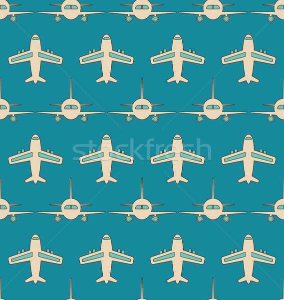 Seamless Background with Flying Transports Stock photo © smeagorl