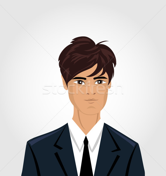 Vorderseite Gesicht Porträt Avatar Büro Manager Stock foto © smeagorl