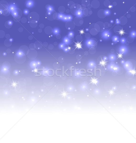 Lumineuses bleu résumé Noël blanche flocons de neige [[stock_photo]] © smeagorl