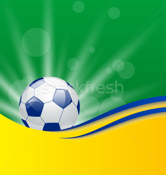 Football card in Brazil flag colors Stock photo © smeagorl