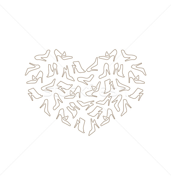 Heart Made in Women Shoes Stock photo © smeagorl