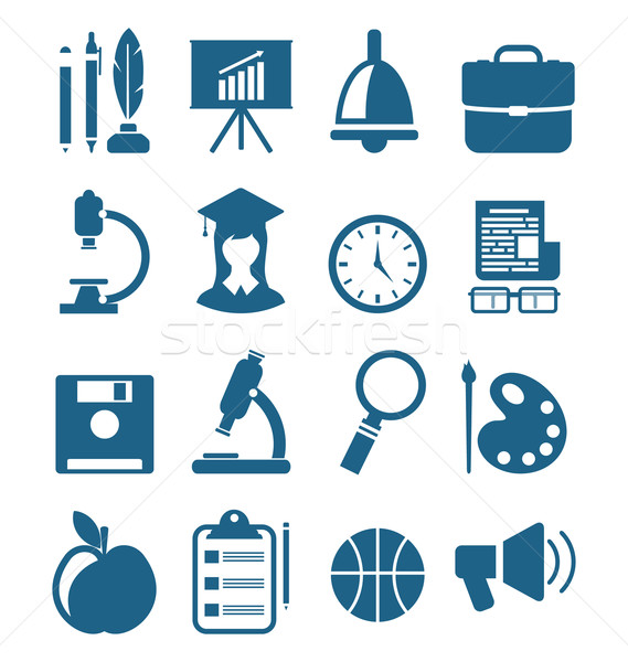 School Simple Icons Stock photo © smeagorl