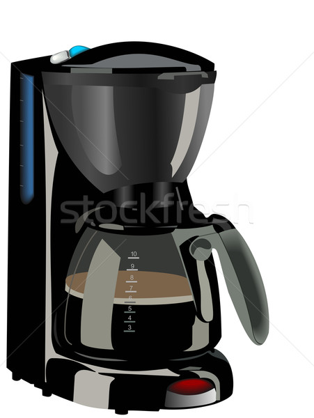 Realistic illustration of coffee maker Stock photo © smeagorl