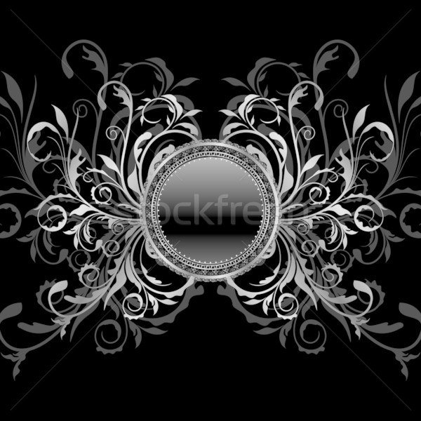 aluminium background with ornamental medallion Stock photo © smeagorl