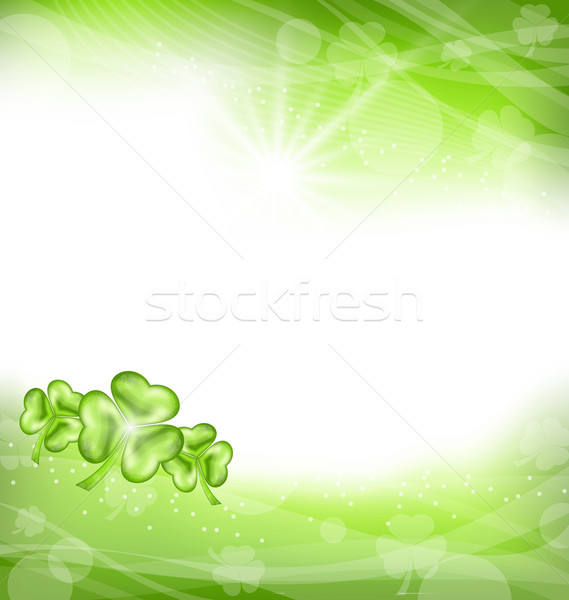 Dia verde trevo ilustração primavera grama Foto stock © smeagorl