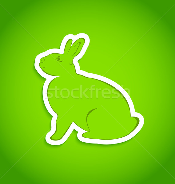 Easter greeting rabbit isolated Stock photo © smeagorl