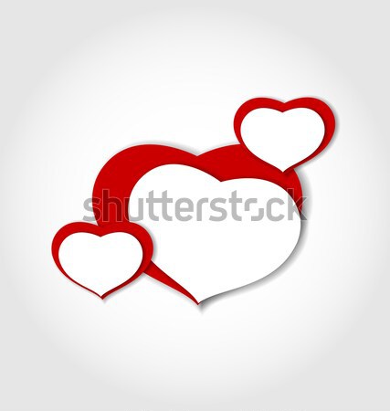 Valentin nap szívek matricák illusztráció szeretet boldog Stock fotó © smeagorl