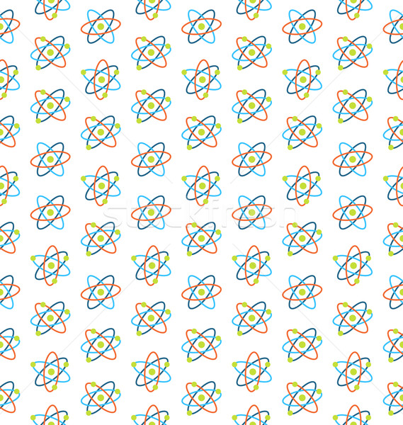 Atomowy symbolika nauki ilustracja kolorowy Zdjęcia stock © smeagorl
