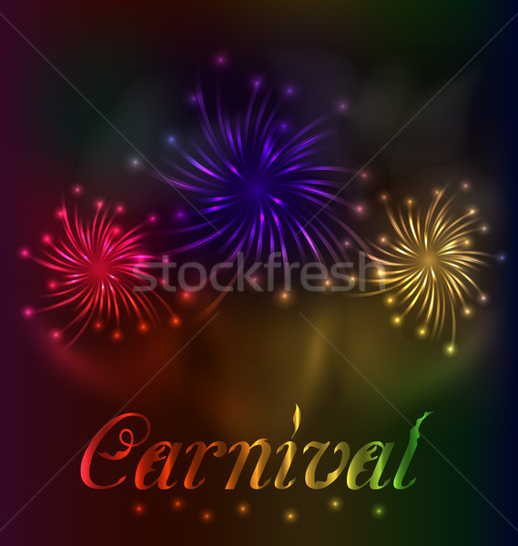 Colorful fireworks background for Carnival party  Stock photo © smeagorl