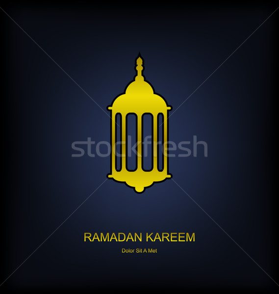 Golden Fanoos on Dark Background for Ramadan Kareem Stock photo © smeagorl
