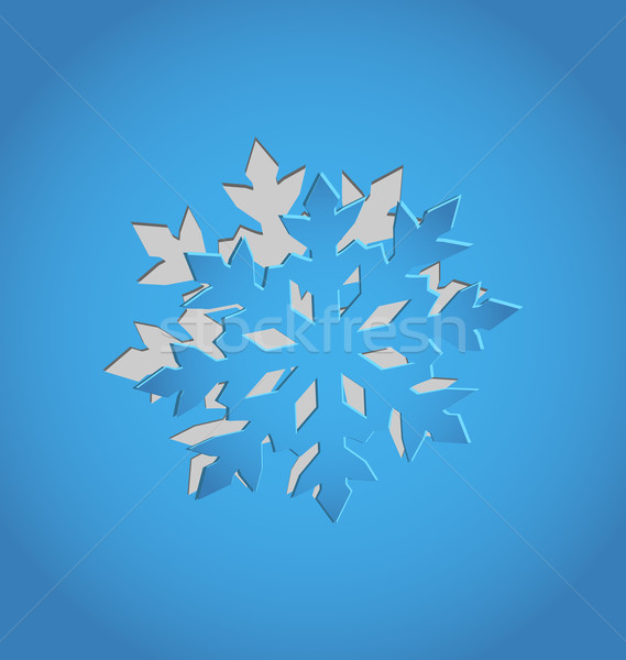 Christmas sneeuwvlok Blauw papier illustratie Stockfoto © smeagorl