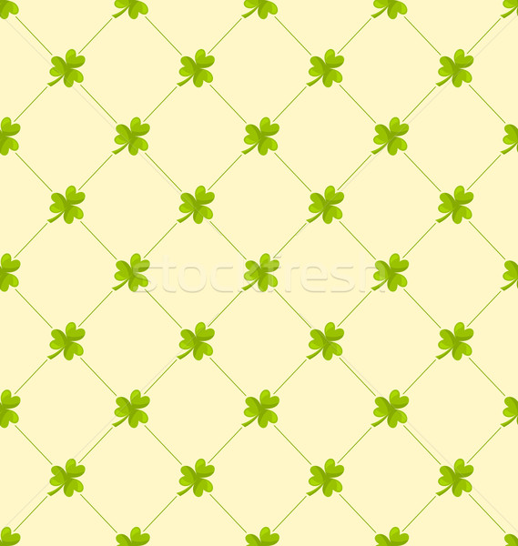 Seamless Ornamental Pattern with Clovers for St. Patricks Day Stock photo © smeagorl