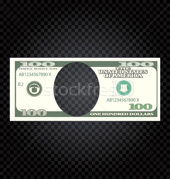 One Hundred Dollars Banknote on a Checker Background Stock photo © smeagorl