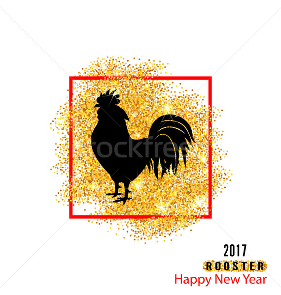 Magic Banner with Rooster as Symbol Chinese New Year 2017, Stock photo © smeagorl