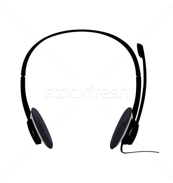 Gerçekçi örnek kulaklık yalıtılmış beyaz bilgisayar Stok fotoğraf © smeagorl