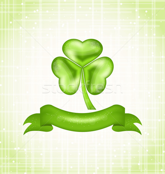 Shamrock ruban saint jour illustration printemps [[stock_photo]] © smeagorl