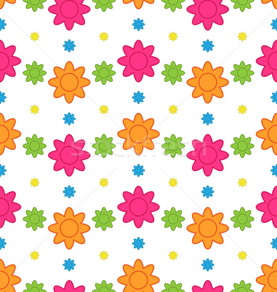 Naadloos patroon kleurrijk bloemen mooie Stockfoto © smeagorl