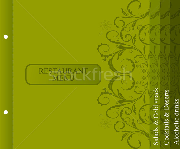 Restaurant menu ontwerp vector textuur frame Stockfoto © smeagorl