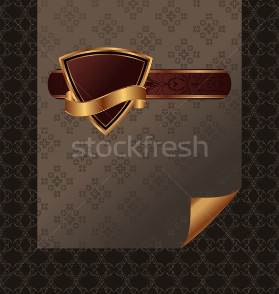 vintage background with shield Stock photo © smeagorl