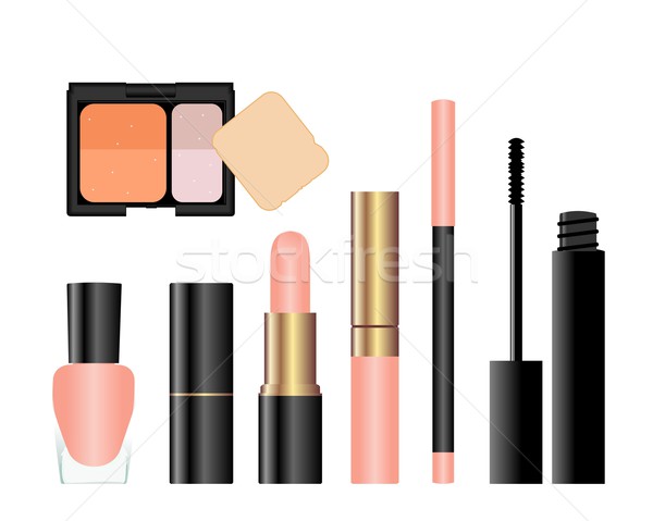 Stock photo: Collection of female accessories of beauty. 