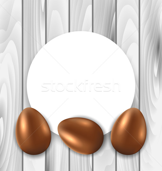 Celebration Card with Easter Chocolate Eggs Stock photo © smeagorl