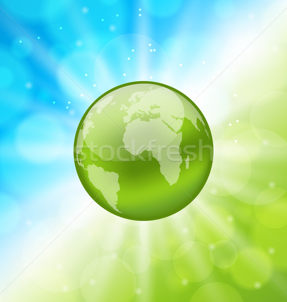 Planet earth on glowing abstract background Stock photo © smeagorl