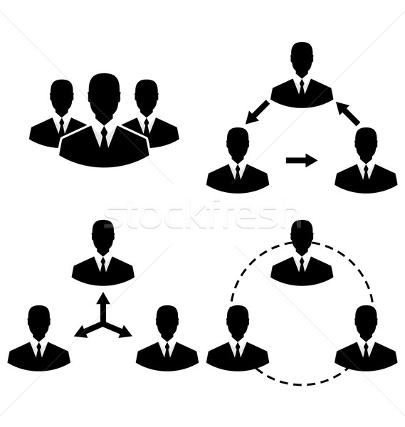 Set icons human resources and management Stock photo © smeagorl