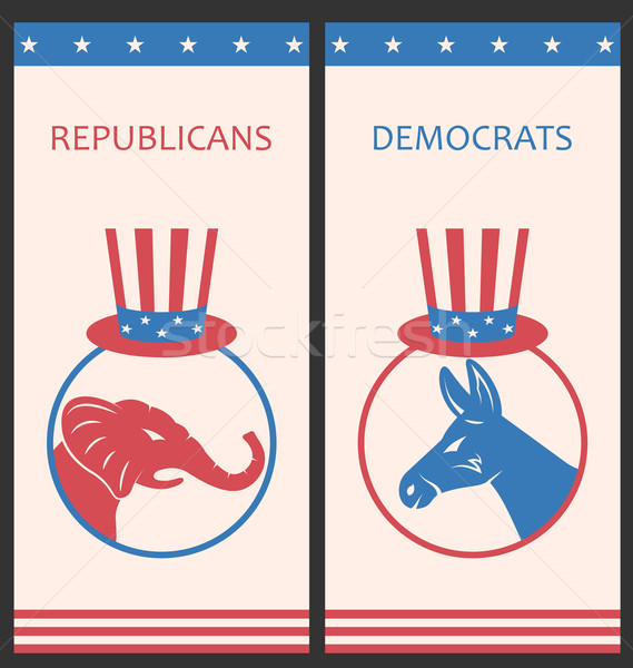 Brochures for Advertise of United States Political Parties Stock photo © smeagorl