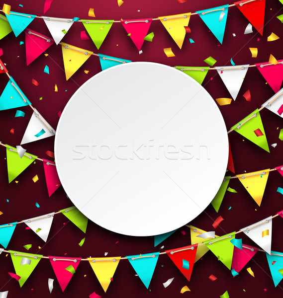 Fête propre carte coloré confettis illustration [[stock_photo]] © smeagorl