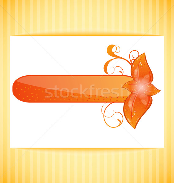 Automne saisonnier nature orange laisse illustration [[stock_photo]] © smeagorl