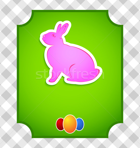 Easter card with colorful rabbit and eggs  Stock photo © smeagorl