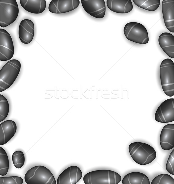 Border Made Sea Pebbles, Copy Space for Your Text Stock photo © smeagorl