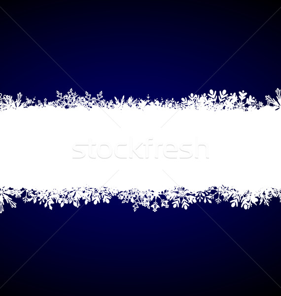 Hiver bleu flocons de neige illustration résumé neige [[stock_photo]] © smeagorl