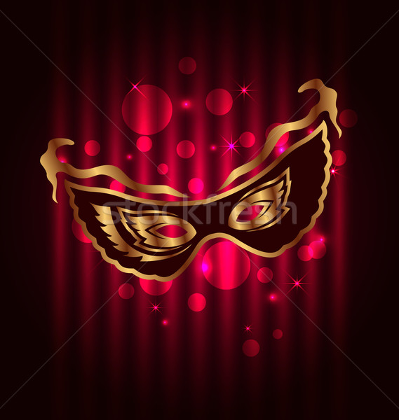 Carnival or theater mask on glowing background Stock photo © smeagorl