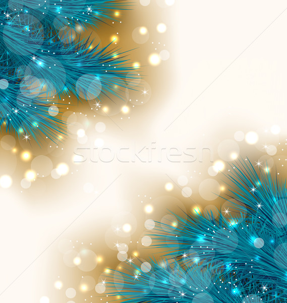 Christmas licht realistisch illustratie boom Stockfoto © smeagorl