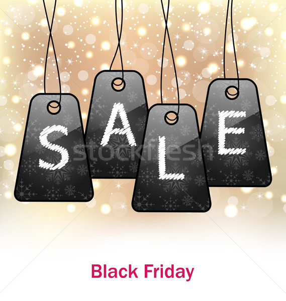 [[stock_photo]]: Résumé · étiquettes · black · friday · ventes · illustration