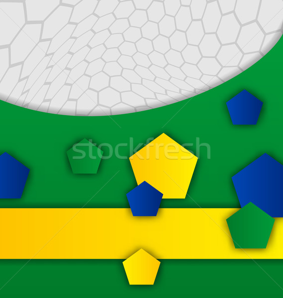 Abstrato geométrico ilustração esportes mundo futebol Foto stock © smeagorl