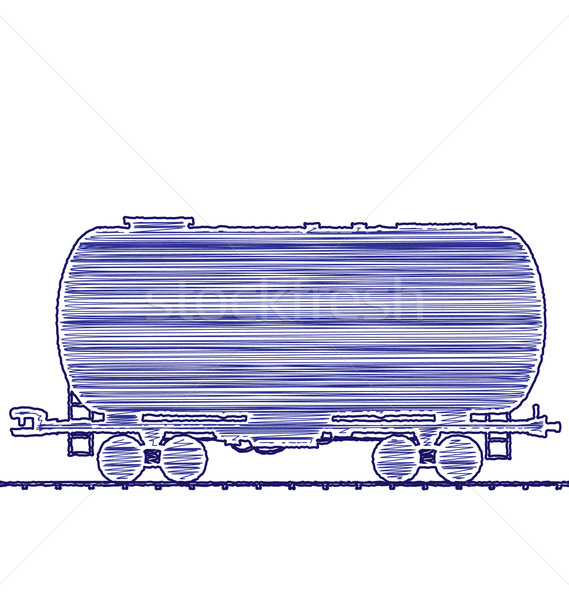 Illusztráció kőolaj víztartály vagon vasút vonat Stock fotó © smeagorl