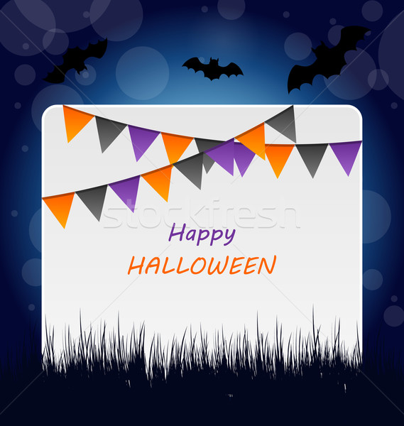 Halloween Invitation with Bunting Pennants Stock photo © smeagorl