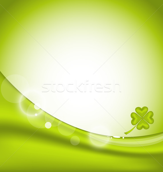 Abstract background with four-leaf clover for St. Patrick's Day Stock photo © smeagorl