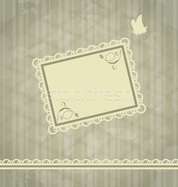 Grunge oldfashioned background with greeting card Stock photo © smeagorl