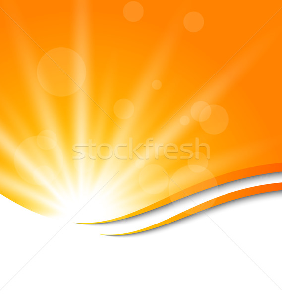 Abstract orange background with sun light rays Stock photo © smeagorl