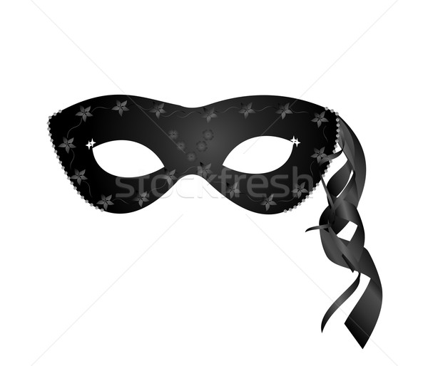 Realistic black carnival mask Stock photo © smeagorl