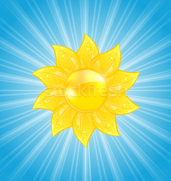 Abstract background with sun and light rays Stock photo © smeagorl