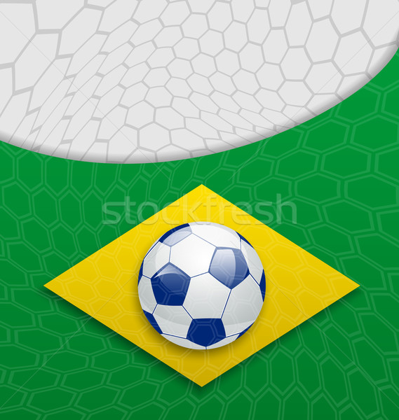 Abstract brazilian background with ball  Stock photo © smeagorl