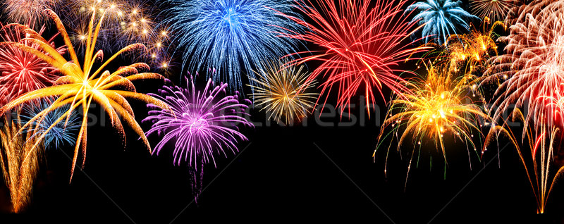 Fireworks display panorama Stock photo © Smileus