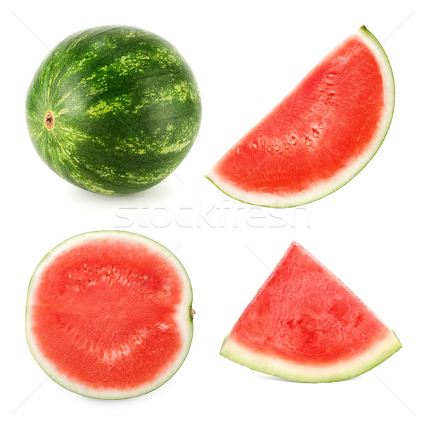 Watermelon cut in 4 different shapes Stock photo © Smileus