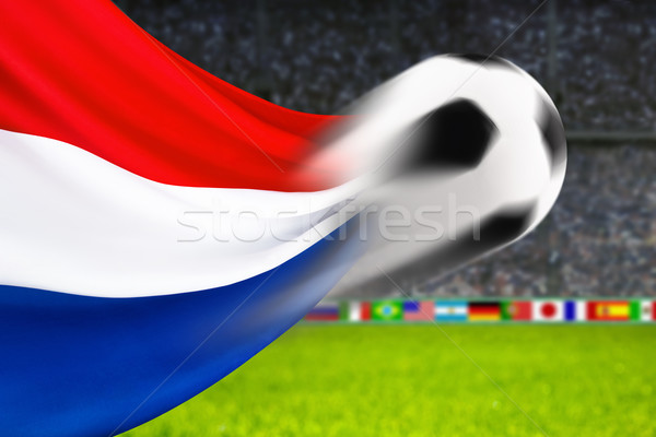 Voetbal holland voetbal snel beweging nederlands Stockfoto © Smileus